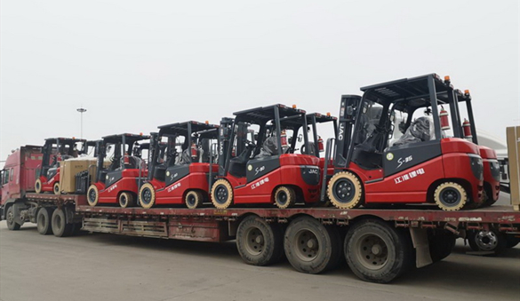 Batch delivery of JAC lithium battery forklifts