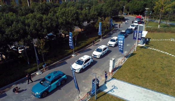 Demonstration of JAC self-driving vehicles 